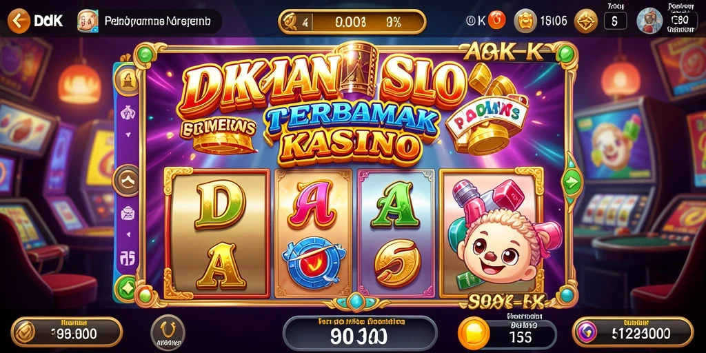 Screenshot gameplay DKK menampilkan gulungan slot yang menarik.