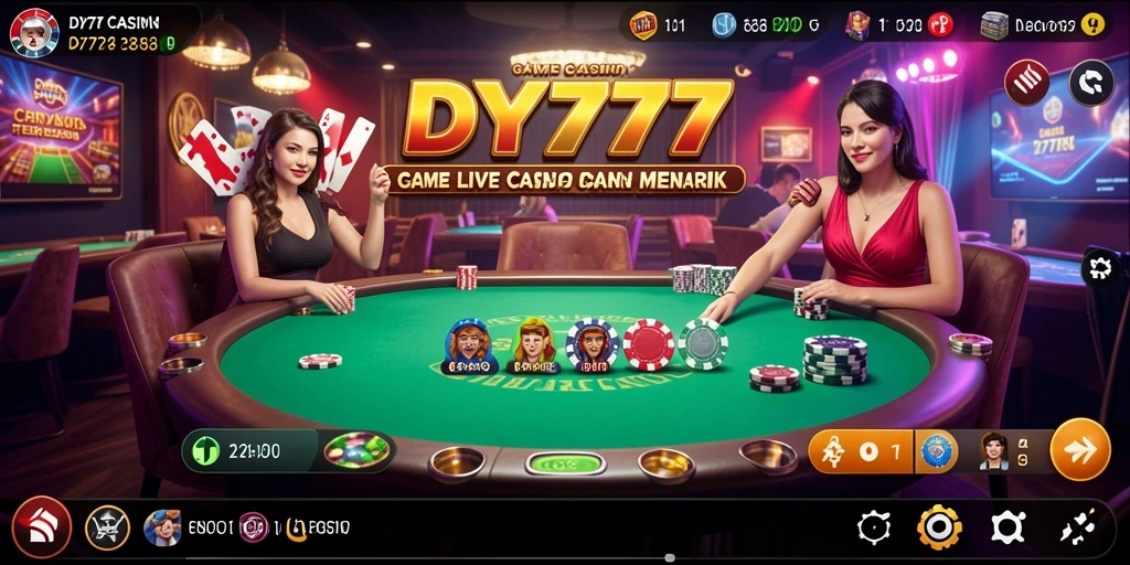 Gambaran aksi mendebarkan dari gameplay Live Casino.