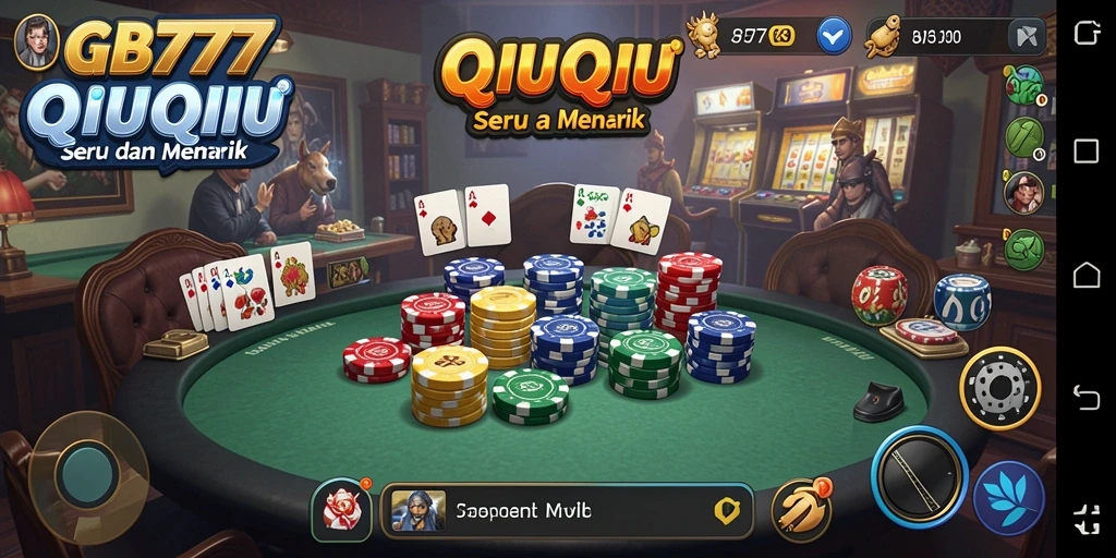 Tampilan gameplay QiuQiu yang menarik dan interaktif.
