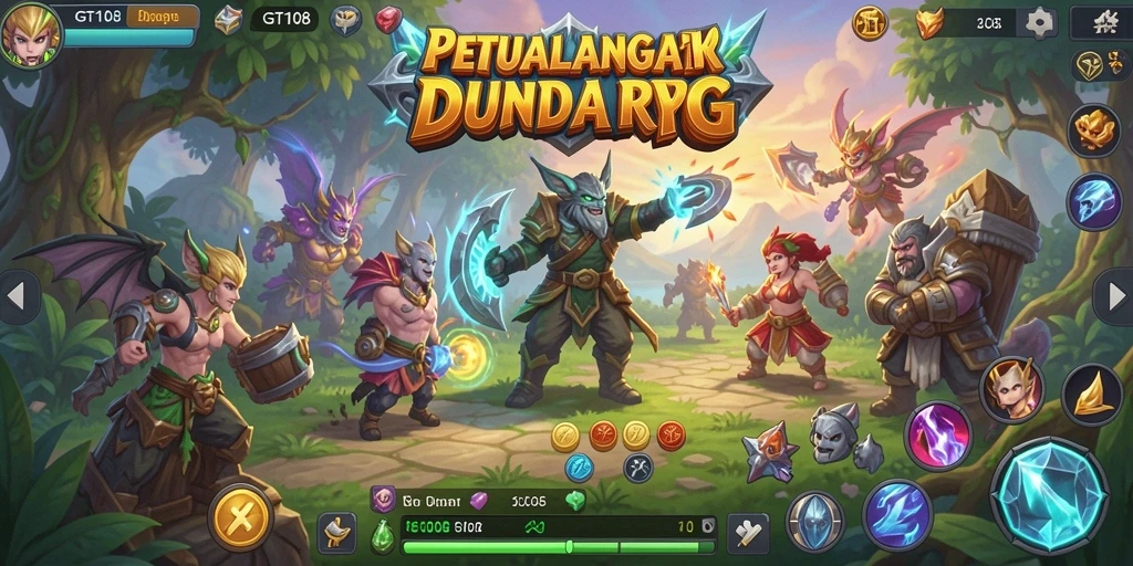 Screenshot dari gameplay GT108 yang mendebarkan di dunia RPG.