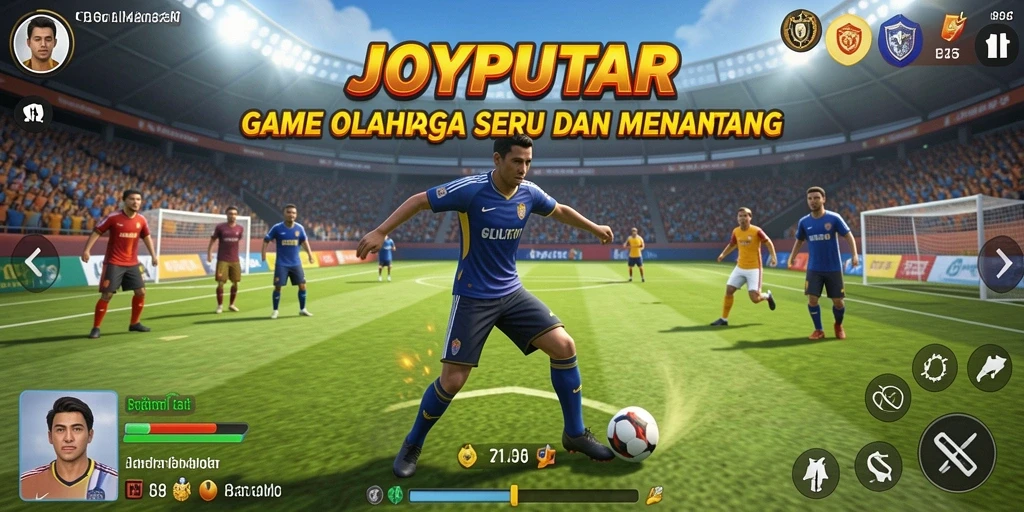 Gameplay JOYPTAR yang menegangkan dan kompetitif di dunia olahraga.
