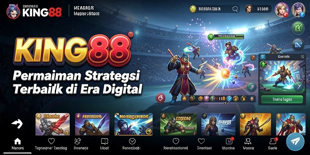 Screenshot KING88 menampilkan aksi pertempuran strategis yang epik.