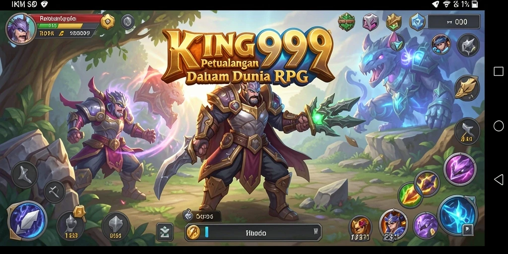 Gameplay menarik dalam <strong>KING999</strong> menampilkan pertempuran RPG yang seru.