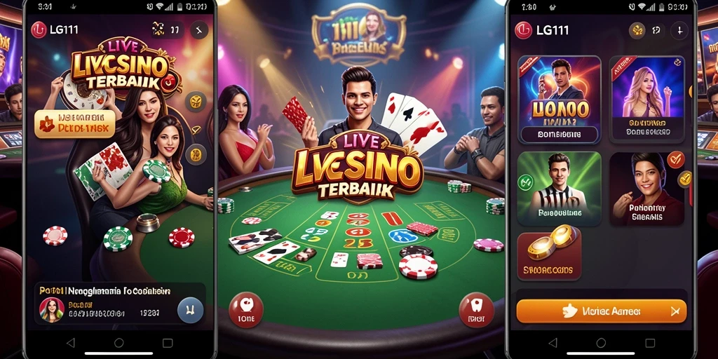 Tampilan gameplay Live Casino yang menarik dan interaktif.