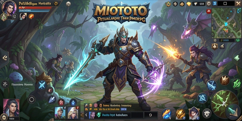 Tampilan gameplay MIOTOTO yang penuh aksi dan petualangan.