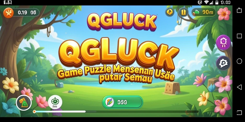 Tampilan gameplay QGLUCK dengan tantangan puzzle yang seru.