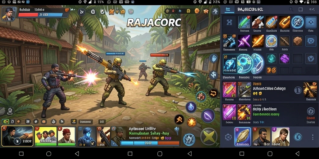 Screenshot utama RAJACORC menampilkan antarmuka aplikasi Utility yang intuitif.