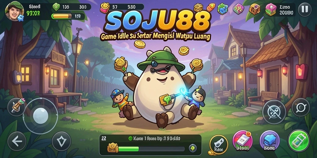 Tampilan gameplay menarik dalam SOJU88 yang menggambarkan aktivitas mengelola sumber daya.